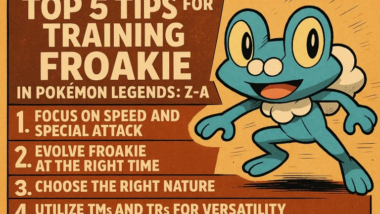 Top 5 Tips for Training Froakie in Pokémon Legends: Z-A